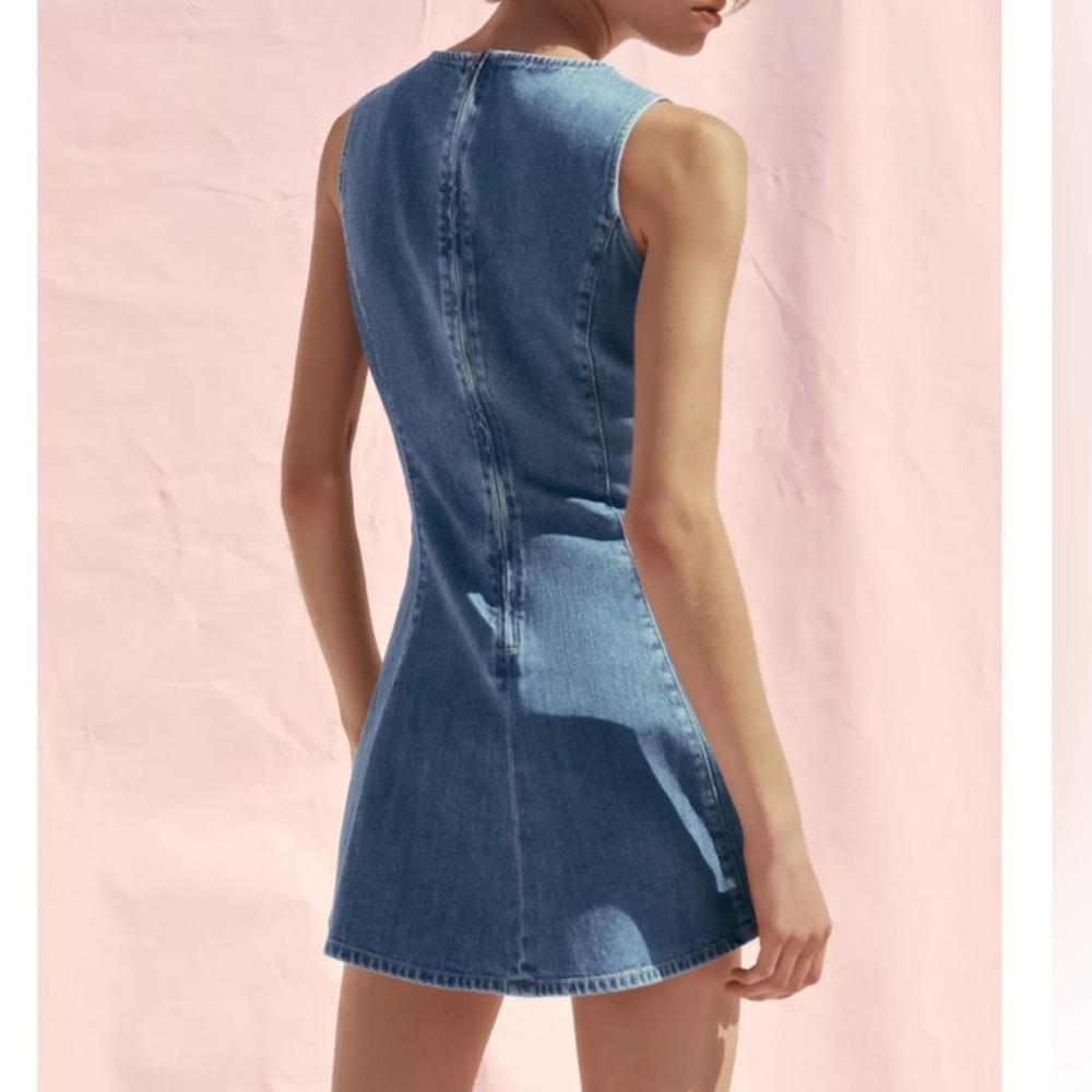 ZARA TRF Godet Denim Dress - Picture 2 of 3